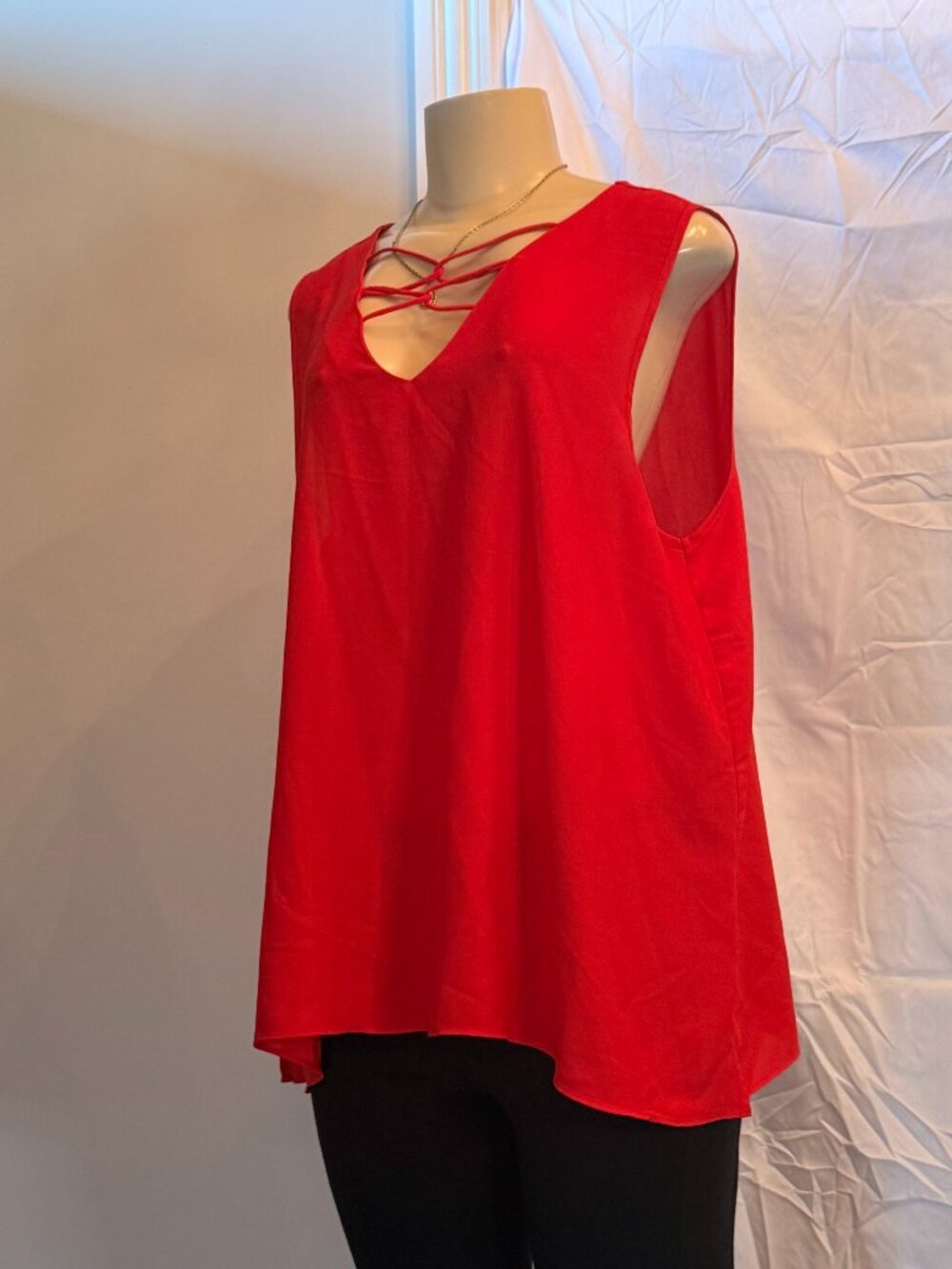 Cato Sleeveless Red Blouse Women's XL